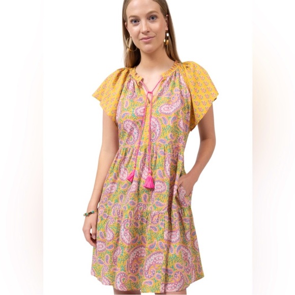 NWOT - Uncle Frank Tiered Paisley Dress - size S - Picture 1 of 6